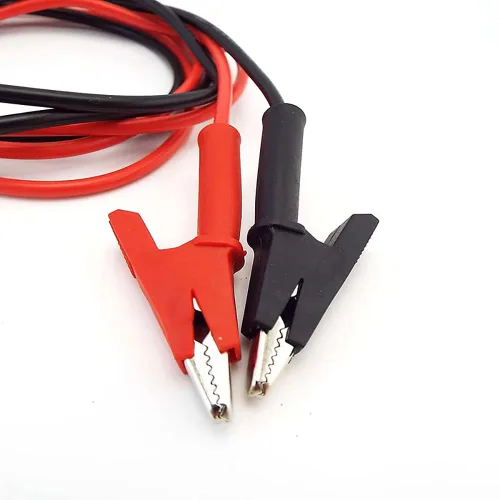 Miniatura 3 de Cable de prueba de pinzas de cocodrilo de doble extremo, clip de cocodrilo de 15 A a clip de cocodrilo, cables de puente eléctricos de cocodrilo