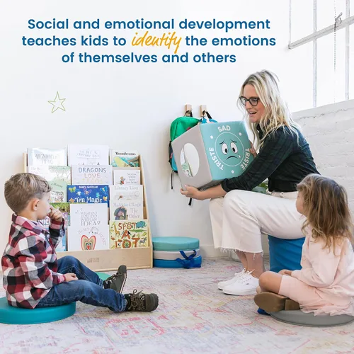 Miniatura 3 de ECR4Kids SoftZone - Cubo de emociones con espejo, juguete sensorial, contemporáneo
