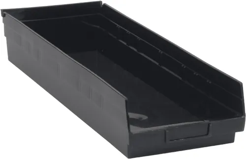 Quantum Storage QSB114 - Contenedores de plástico anidables resistentes para farmacia, hospital y almacén, labio colgante y 7 ranuras divisoras,