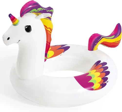 Bestway Fantasy Unicorn - Flotador de piscina | Anillo de goma inflable, flotadores de piscina para niños y adultos