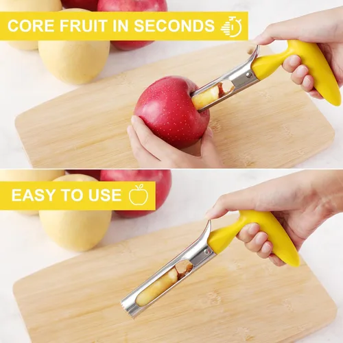Miniatura 5 de SCHVUBENR Herramienta Premium para Descorazonar Manzanas - Fácil de Usar y Limpiar - Sólido Removedor de Núcleo de Manzana con Serradura Afilada