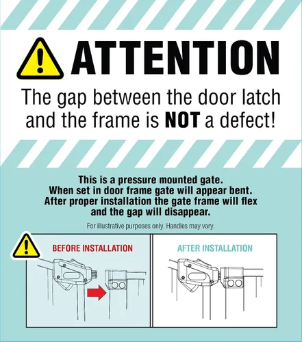 Miniatura 7 de Regalo Safety - Puerta de bebé extra alta de 36 pulgadas con puerta, montaje a presión para puertas y parte inferior de escaleras, bebés, niños