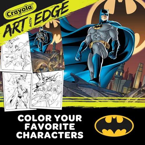 Miniatura 8 de Crayola Dibujos para colorear de Batman (28 páginas), incluye póster de Batman, colorear para adultos, regalo coleccionable
