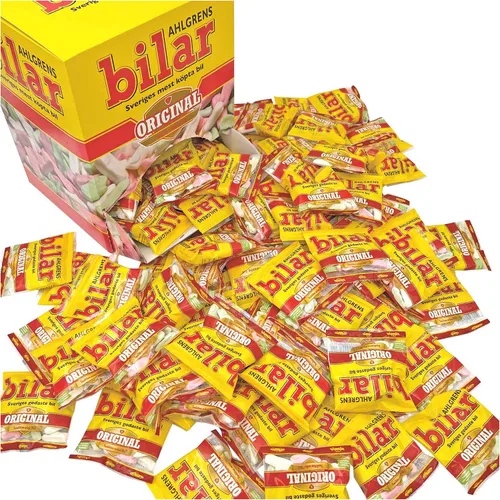 Miniatura 2 de 100 bolsas de aperitivos x 1.06 oz de Ahlgrens Bilar Original - Sueco - Masticable - Malvavisco - Autos - Caramelos - Dulces
