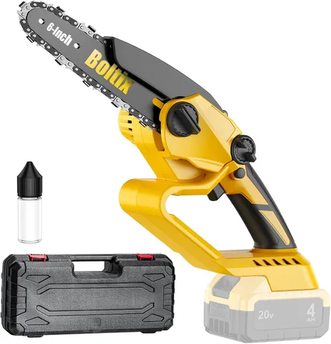 Miniatura 7 de Mini motosierra inalámbrica, compatible con batería Milwaukee M18, motosierra eléctrica sin escobillas de 6 pulgadas, motosierra de mano