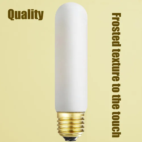 Miniatura 3 de Leools Bombilla LED T10 de 6 pulgadas, base E26, ópalo mate, porcelana, blanco cálido, 2700 K, regulable, Edison 8 W, bombilla tubular LED, 600 T10