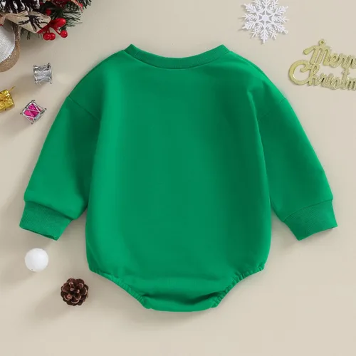 Miniatura 3 de Traje de Navidad para bebé recién nacido, con cuello redondo, manga larga, con burbujas, de gran