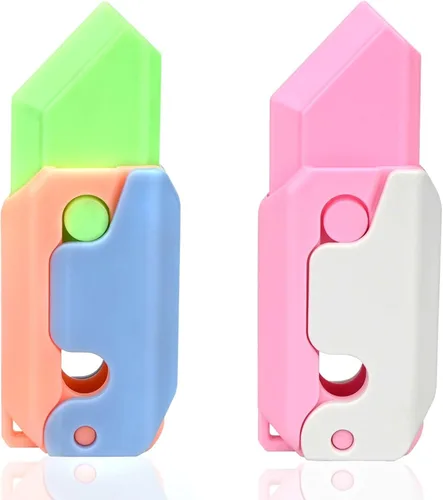 Miniatura 7 de Juguete para ansiedad impreso en 3D, cuchillo de zanahoria por gravedad, regalos sensoriales para adultos y niños, alivio de ansiedad y estrés