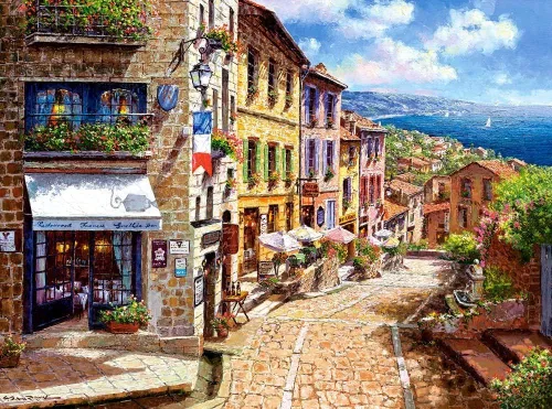 Miniatura 2 de CASTORLAND Rompecabezas de 3000 piezas, Afternoon in Nice, Puzzle of France, Mediterranean View, Adult Puzzles, Castorland C-300471-2