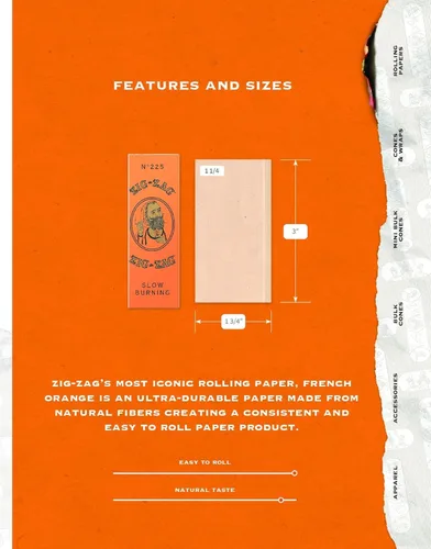 Miniatura 5 de ZIG-ZAG Papel de liar naranja francés 1 1/4 (6 folletos)