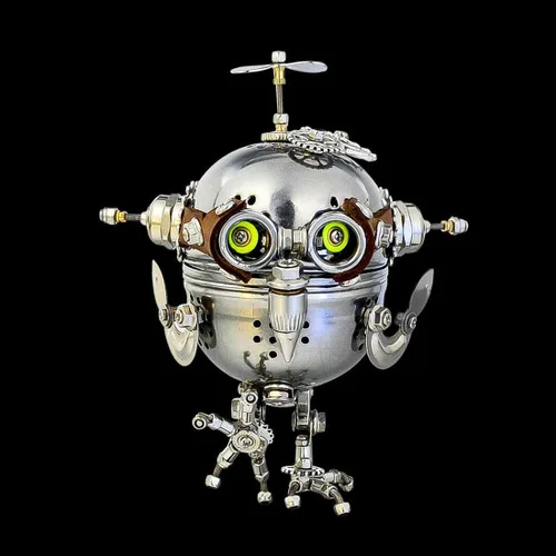 Miniatura 3 de LOCHE Rompecabezas de metal 3D, kits de modelo de metal 3D, modelo mecánico Steampunk, rompecabezas 3D, 110 piezas + rompecabezas láser 3D