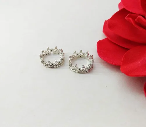 Miniatura 5 de Anillos de pezón de plata SilverBuds Corona ajustables sin perforación
