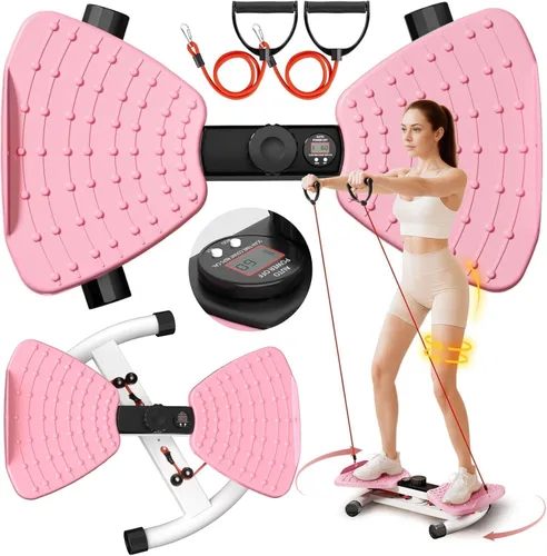 Waist Twister Machine Exercise Fitness Tool, Ab Twister Board with the Smart LED Digital Monitor, 300lbS Capacity & 20dB Ultra-Quiet, Anti-Slip Home