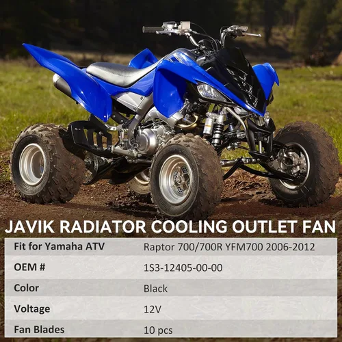 Miniatura 2 de Ventilador de salida de refrigeración para radiador de alto rendimiento 1S3-12405-00-00 para Yamaha Raptor 700 700R YFM700 2006-2012