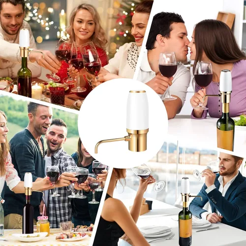 Miniatura 5 de Aireador de vino eléctrico, accesorios de vino aireación para entusiastas principiantes, boquilla de aireador de vino, regalos de vino, dispensador