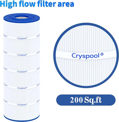 Miniatura 7 de Cryspool Filtro C200S compatible con CX200XRE, SwimClear C200S, C200S, C-9442, PA200S, cartucho de filtro de piscina de 200 pies cuadrados, 1 paquete