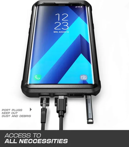 Miniatura 8 de SUPCASE Funda para Galaxy Note 9 con protector de pantalla (Unicorn Beetle Pro), [soporte integrado y clip para cinturón] Funda protectora Negro