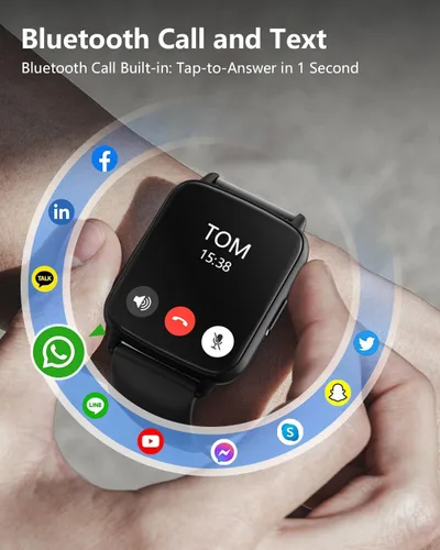 Miniatura 4 de DIVElink Relojes inteligentes para hombres y mujeres, rastreador de actividad física con monitor de frecuencia cardíaca, IP68, impermeable, más