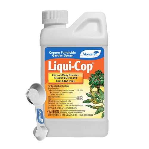Monterey Liqui-Cop - Spray de jardín fungicida de cobre para cítricos y árboles frutales y nueces, 8 onzas (8 onzas)
