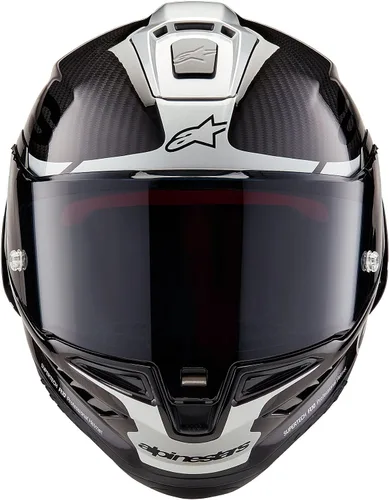 Miniatura 3 de Alpinestars Casco Supertech R10 Element, de fibra de carbono, diseño aerodinámico de cara completa, ventilación y seguridad, certificado DOT y ECE