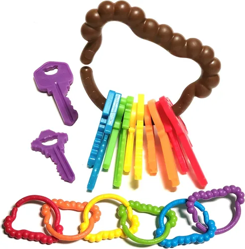 Miniatura 8 de Baby Keys - Juguetes Montessori para niños pequeños, llaves de juguete, juegos a juego para niños pequeños, juguetes de aprendizaje para niños de 2