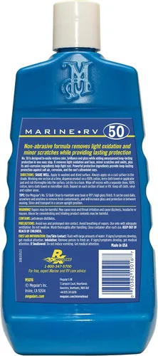 Miniatura 3 de Meguiar's Cera limpiadora marina/RV de un solo paso M5016 - Cera de grado profesional para botes y autocaravanas, limpiadora, pulidora y protectora