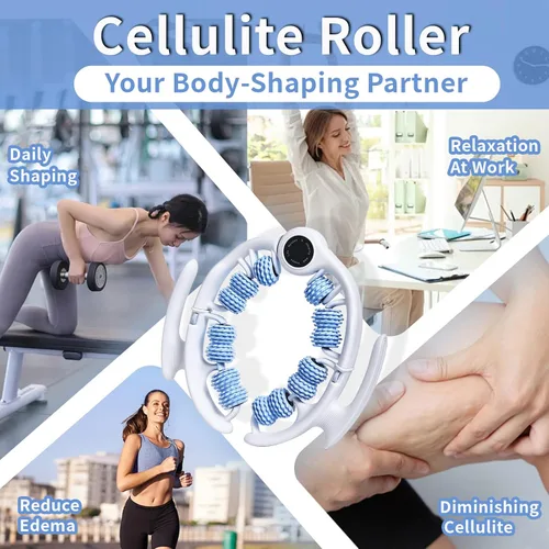 Miniatura 6 de Rodillo de masaje contra la celulitis para piernas, herramienta de masaje anticelulitis para piernas, muslos, brazos con asas desmontables