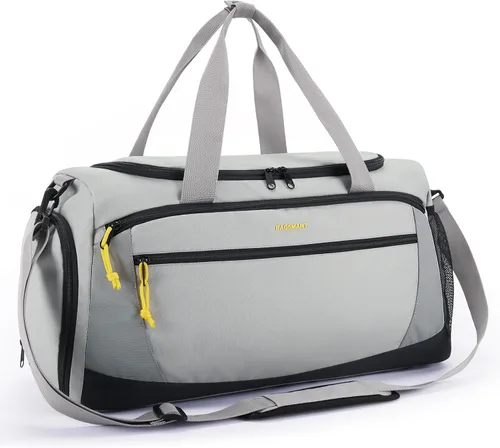 BAGSMART Bolsa de viaje deportiva con compartimento para zapatos y bolsillo húmedo, bolsa de lona de mano para el fin de semana, resistente al agua,