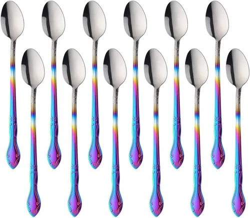 Miniatura 36 de Juego de 12 cucharas de café, mini cucharas de café, cucharas de espresso de acero inoxidable, cucharas pequeñas para postre, té, aperitivo, 4.6