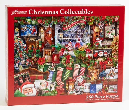Miniatura 3 de Vermont Christmas Company Christmas Collectibles - Rompecabezas de 550 piezas, divertido collage navideño para adultos y adultos jóvenes, 24 x 18