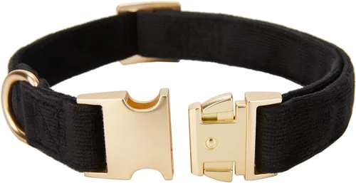 Miniatura 3 de Collar de algodón suave para perro con hebilla de metal, ajustable, resistente, cómodo, collares de pana para perros pequeños, medianos y grandes
