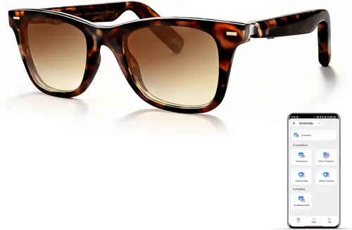 Miniatura 17 de Gafas inteligentes para hombres y mujeres, gafas inteligentes impulsadas por ChatGPT, traducción en tiempo real con IA en 145 idiomas, reproducción