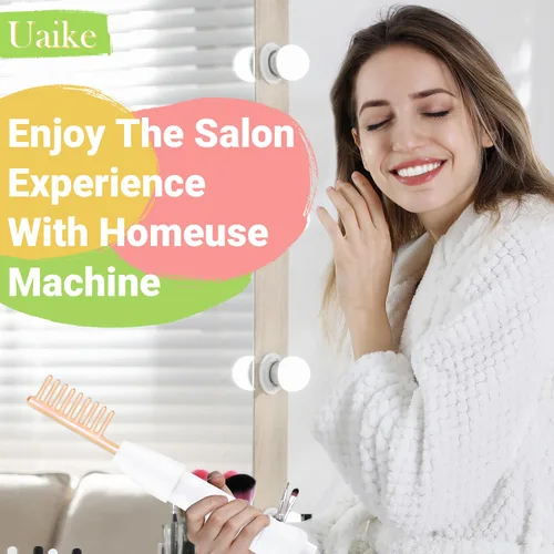 Miniatura 6 de Uaike - Varita facial de alta frecuencia, portátil, de mano, de alta frecuencia, con 4 tubos de vidrio naranja, dispositivo de varita facial