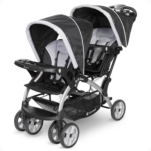 Miniatura 11 de Baby Trend Sit N' Stand Cochecito convertible de uso múltiple, fácil de plegar, para bebé y niño pequeño, con arnés de seguridad y canastilla