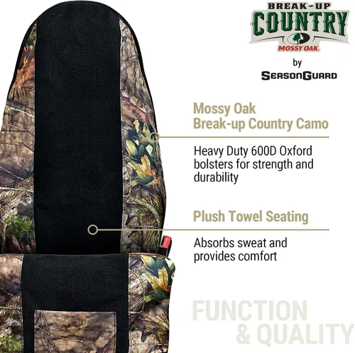 Miniatura 2 de Season Guard Mossy Oak Camo Funda Protectora de Toalla para Asiento de Automóvil; Ideal para Después de Entrenamientos de Gimnasio, Perros, Niños