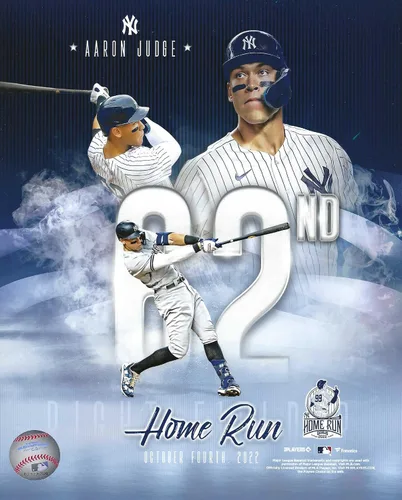 Aaron Judge New York Yankees Líder de jonrones de la Liga Americana con 62 el 4 de octubre de 2022 Foto conmemorativa de 11 x 14 - Día de San