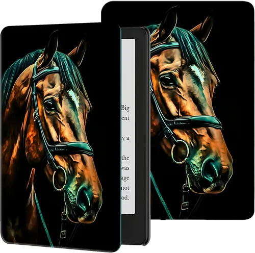 Miniatura 32 de Funda para Kindle de 6 pulgadas (11.ª generación, versión 2024/2022) delgada de piel sintética, ajustable, multiángulo, Smart Shell con función