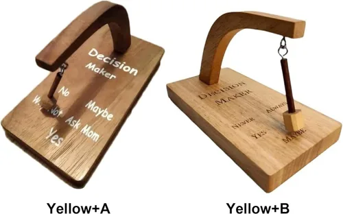 Miniatura 9 de MSUIINT Tomador de decisiones, balancea el péndulo estándar y encuentra la respuesta a tu pregunta, selector magnético oscilante creativo de madera