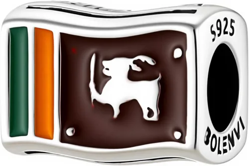 Miniatura 47 de Bolenvi Banderas Travel Country, dijes para el día de la madre, plata de ley 925 para pandora y pulseras o collares similares, joyería para mujeres