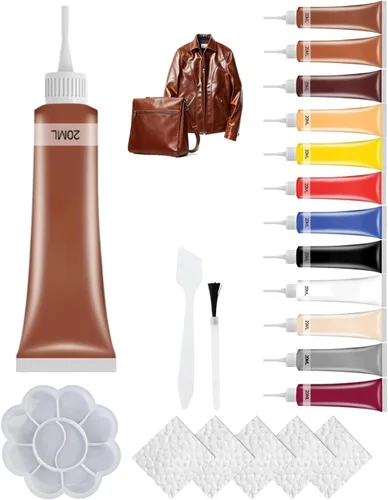 Gel de reparación de cuero avanzado, kit de reparación de cuero para asiento de automóvil, kit de reparación profesional de cuero para asiento de