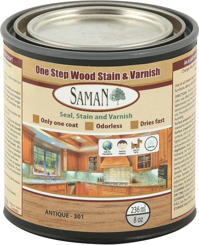 Miniatura 27 de SamaN Interior One Step Sellador, Tinte y Barniz para Madera – Tinte a Base de Aceite Sin Olor - Protección para Muebles y Madera Fina
