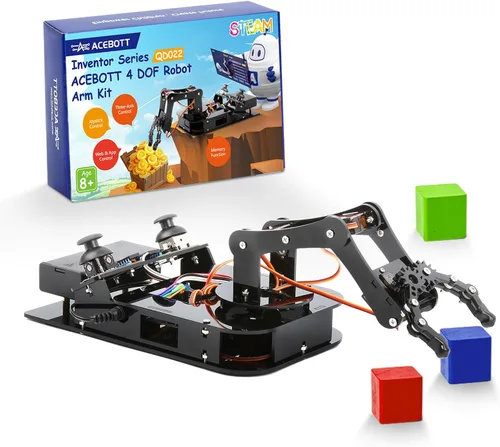 Miniatura 10 de ESP32 - Guante de detección de movimiento compatible con Arduino, ACECode y Python, kit de iniciación de juguete mecánico robótico de mano STEM