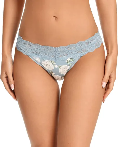 Miniatura 4 de Paquete de 5 tangas de encaje para mujer, sin costuras, elásticas, invisibles, de algodón, modales, paquete de 5