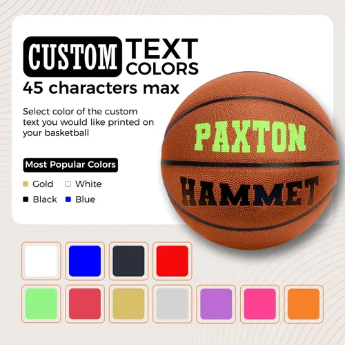 Miniatura 3 de HAMMET Baloncesto personalizado para interiores y exteriores con tu nombre o texto, regalo ideal para hijo, hija, niño o niña