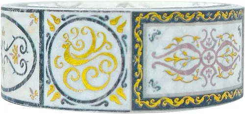 Miniatura 6 de allydrew Cinta adhesiva Washi de lámina dorada poética, 0.591 in x 16.4 ft, grúas en rojo