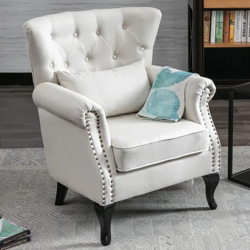 Miniatura 15 de LZAREAL Juego de 2 Sillones de Lectura Accent con Brazos para Sala de Estar, Dormitorio, Sillón de Esquina Cómodo Moderno de Mediados de Siglo, rosa