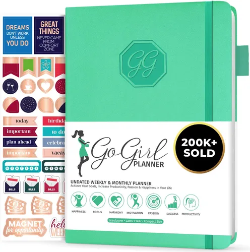 Miniatura 24 de GoGirl Agenda y organizador para mujer – Agenda semanal tamaño A5, diario de objetivos y agenda para mejorar la gestión del tiempo, la productividad