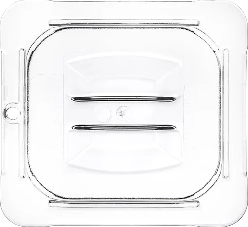 Miniatura 3 de Carlisle FoodService Products StorPlus - Tapa con asa, cubierta para bandejas de comida de tamaño 1/6, 6.88 x 6.31 pulgadas, 1 unidad, transparente