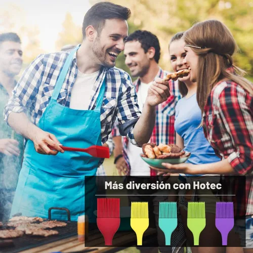 Miniatura 7 de HOTEC Cepillos para glasear resistentes al calor de 600 ℉, cepillo de repostería de silicona sin BPA, para untar aceite, mantequilla, salsa, adobos