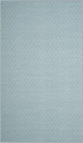 Miniatura 4 de SAFAVIEH Montauk Collection - Alfombra de área de 5 x 8 pies, color marfil y azul claro, tejido plano hecho a mano, de algodón, ideal para zonas